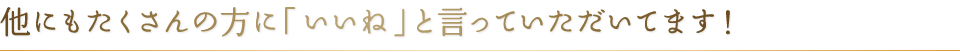 他にもたくさんの方に「いいね」と言っていただいてま